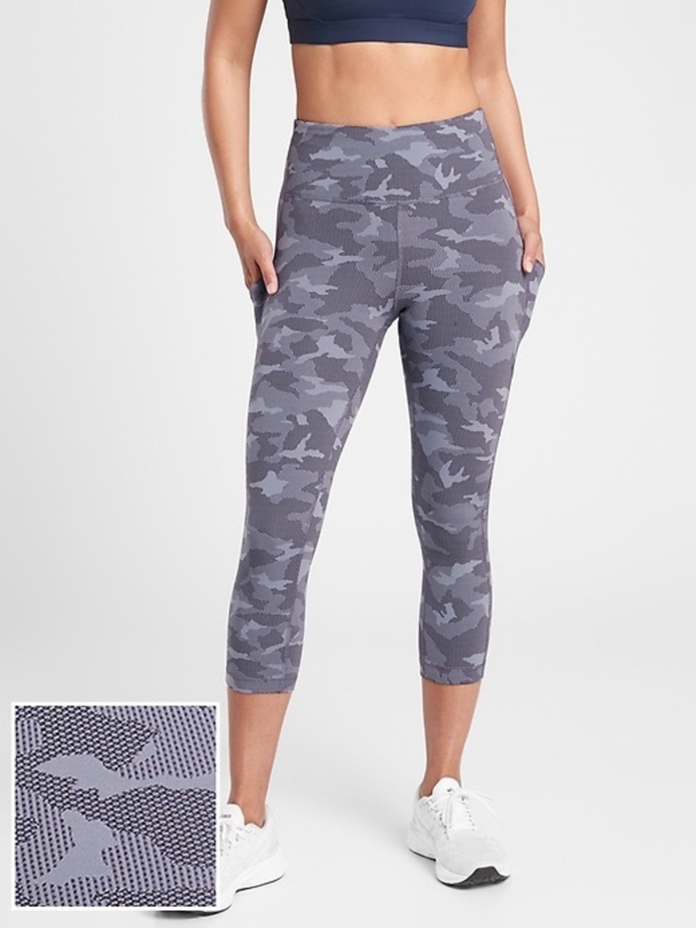Athleta Ultimate Stash Pocket Texture Camo Capri XS